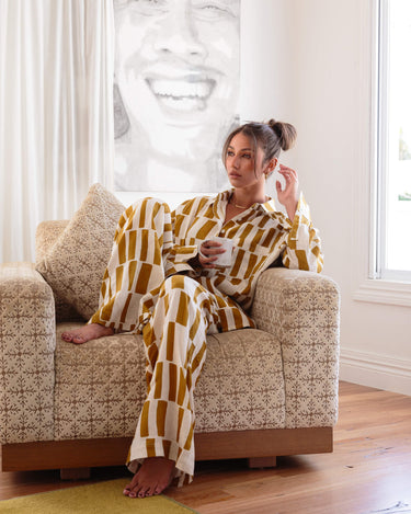 Pebbles linen pants extra long and comfortable for sleep and lounging